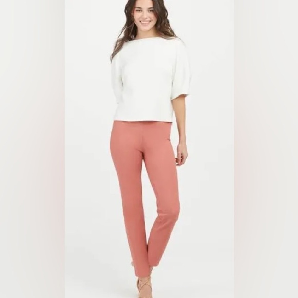 SPANX Women's Straight Leg Pants in Coral - Picture 14 of 14